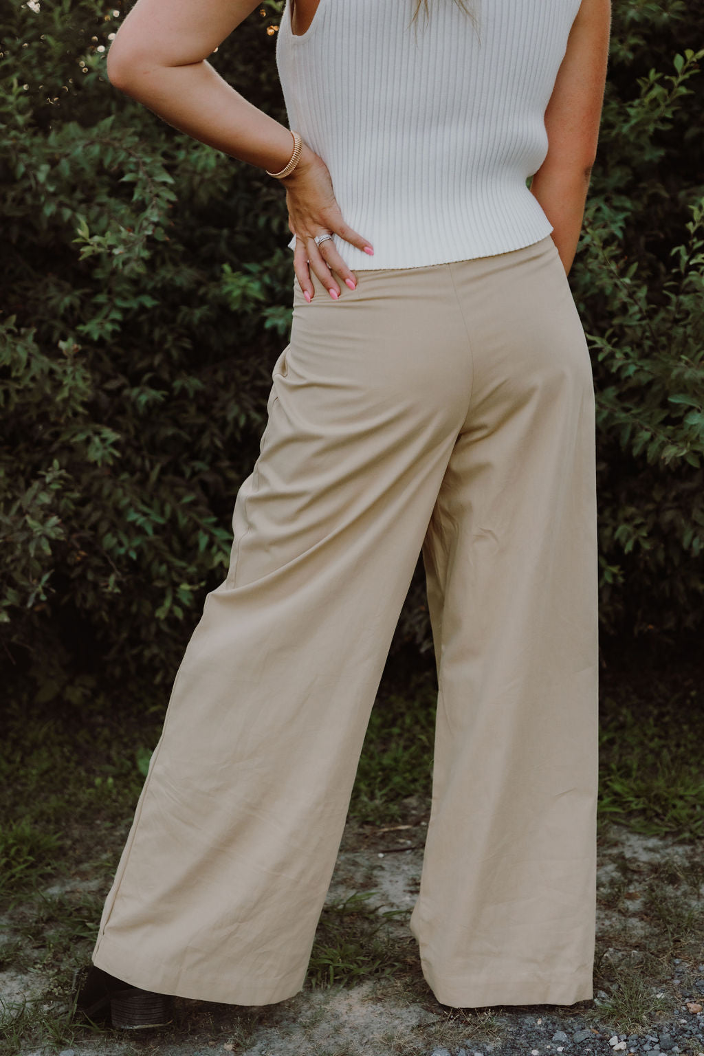 Bow Bell Bottom Pants