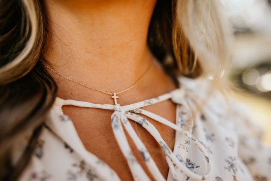 Minimalist Satin Cross Pendant Necklace