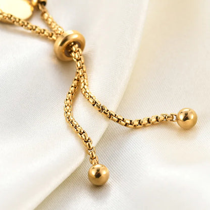 18K Gold Plated Beaded Ball Bracelet